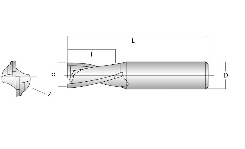 Square Type - 2 Flutes